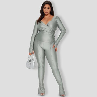 Lover Girl Metallic Legging Set - Silver