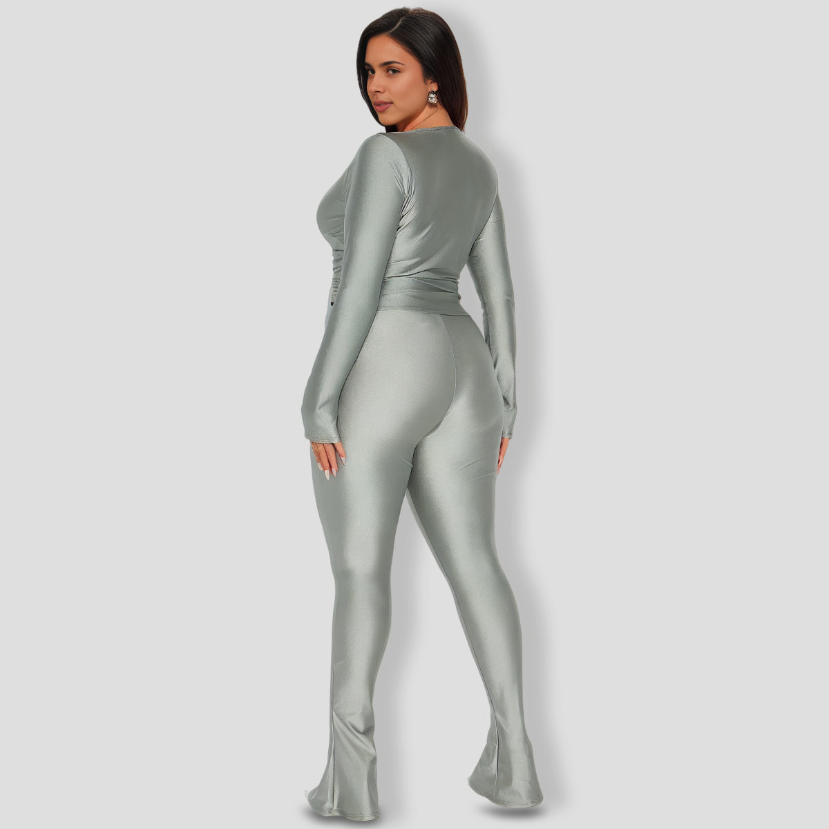 Lover Girl Metallic Legging Set - Silver