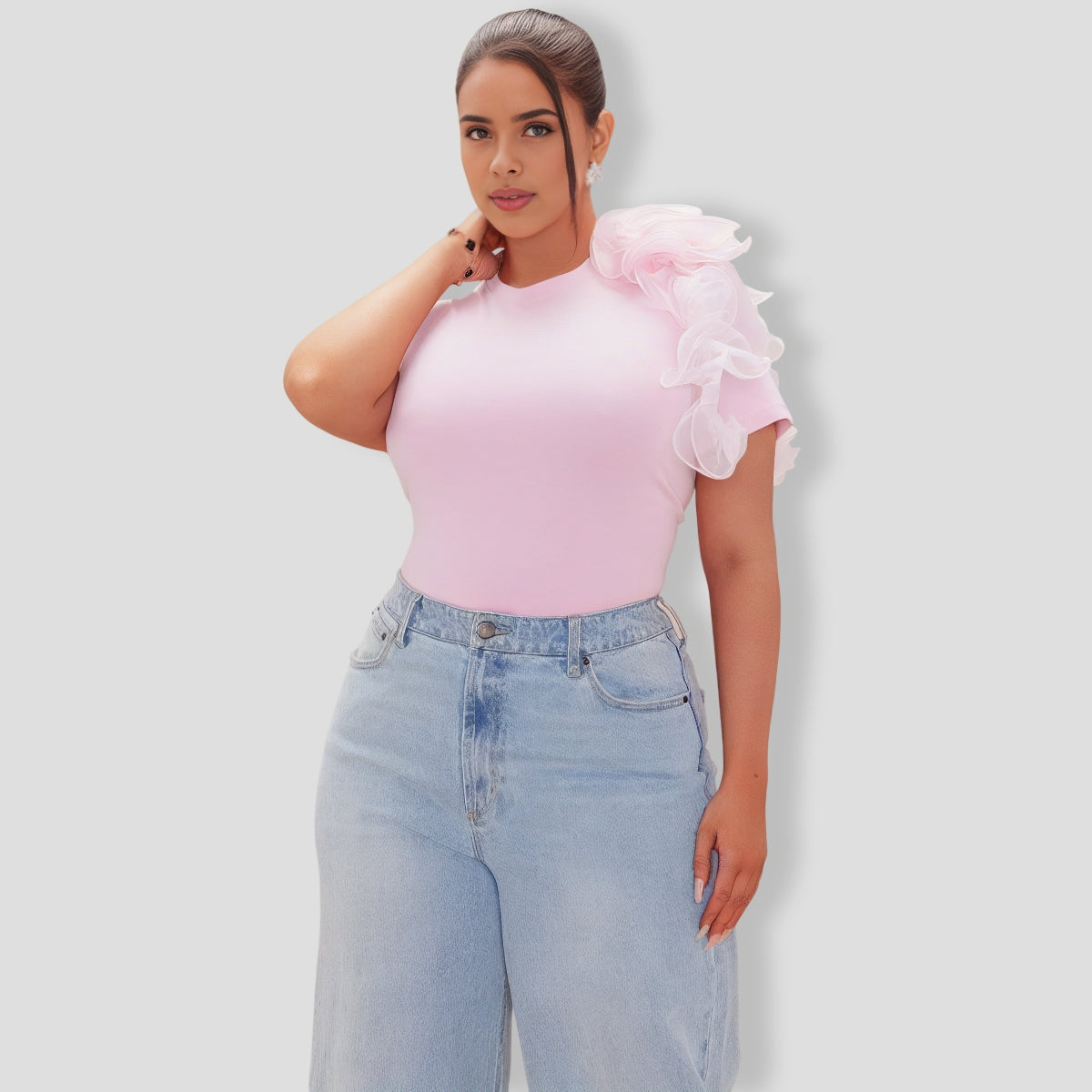 Pink Ruffle T-Shirt