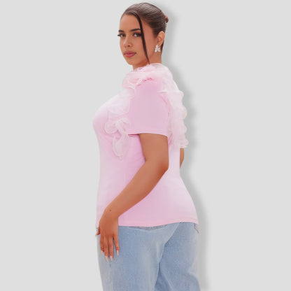 Pink Ruffle T-Shirt