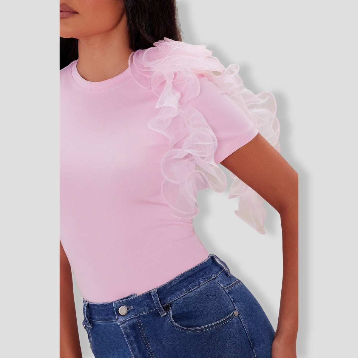 Pink Ruffle T-Shirt