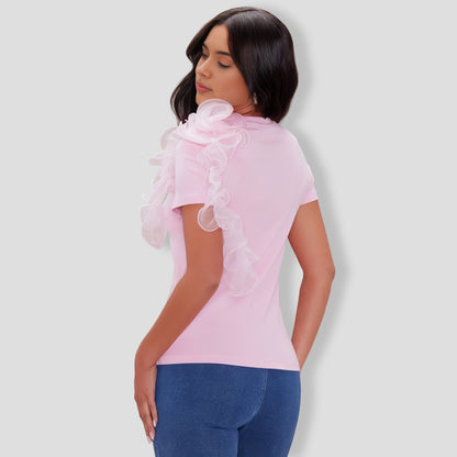 Pink Ruffle T-Shirt
