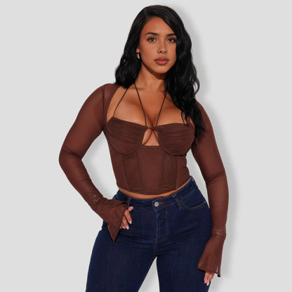 Melanie Mesh Corset Top