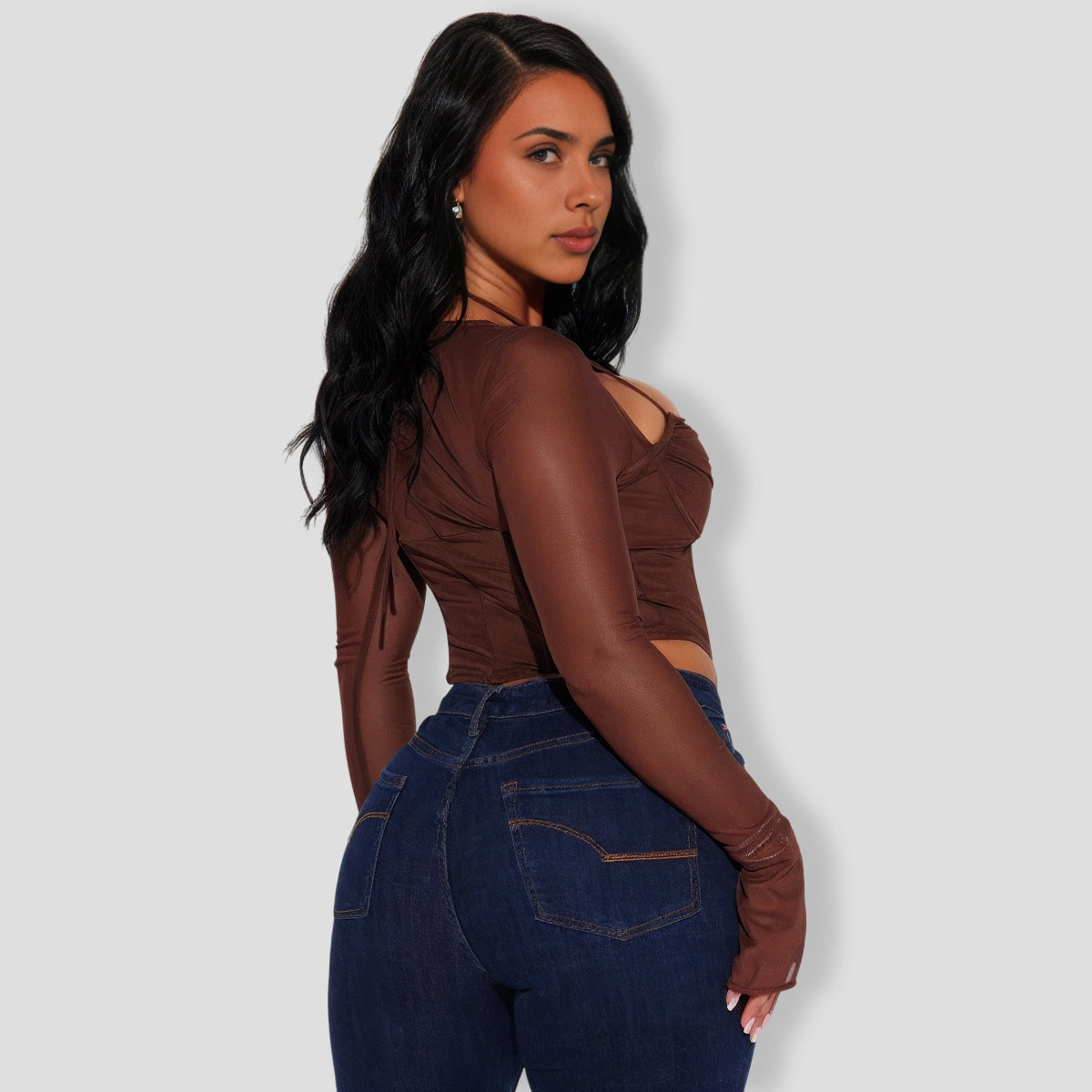 Melanie Mesh Corset Top