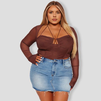 Melanie Mesh Corset Top