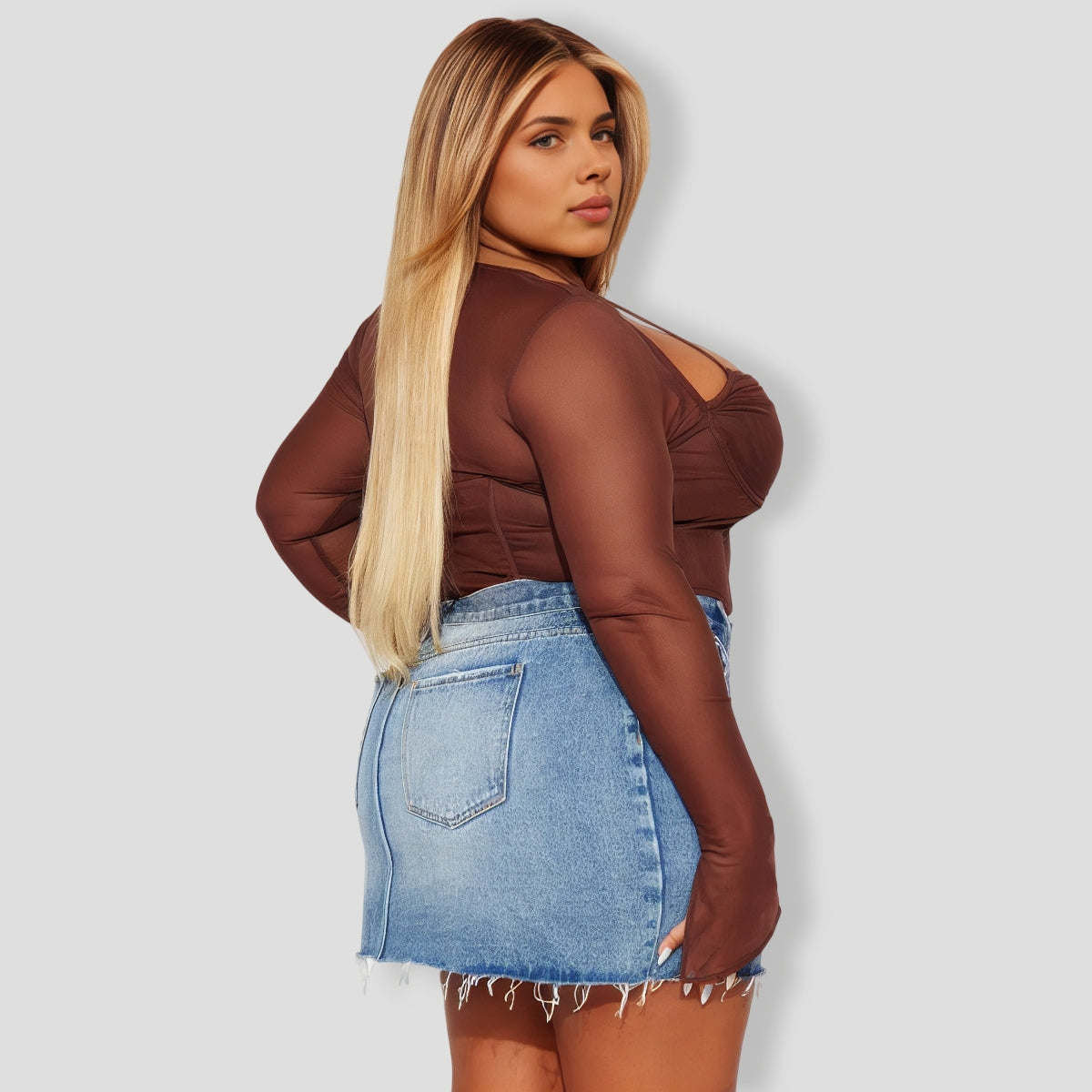 Melanie Mesh Corset Top