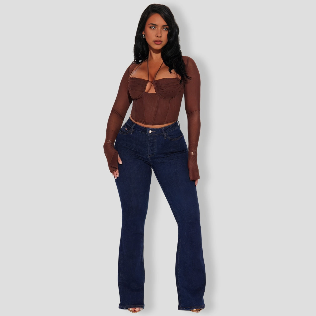 Melanie Mesh Corset Top