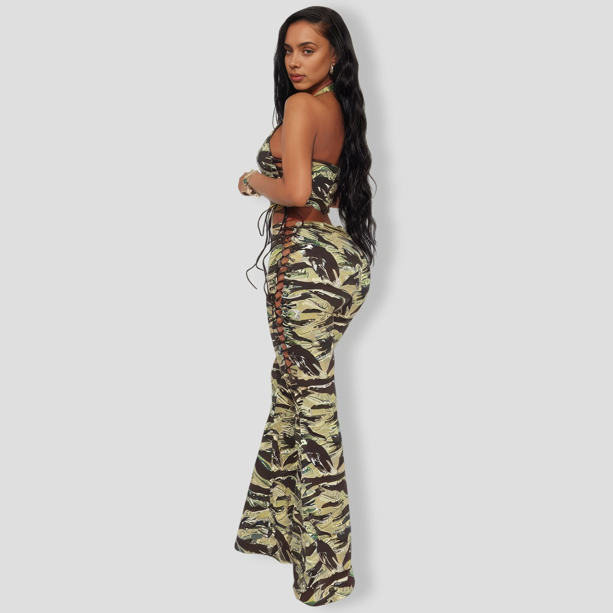 Country Time Pant Set - Olive combo