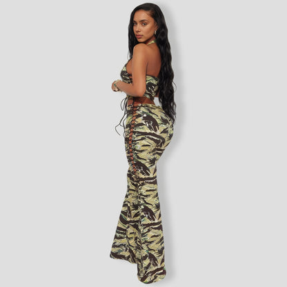 Country Time Pant Set - Olive combo