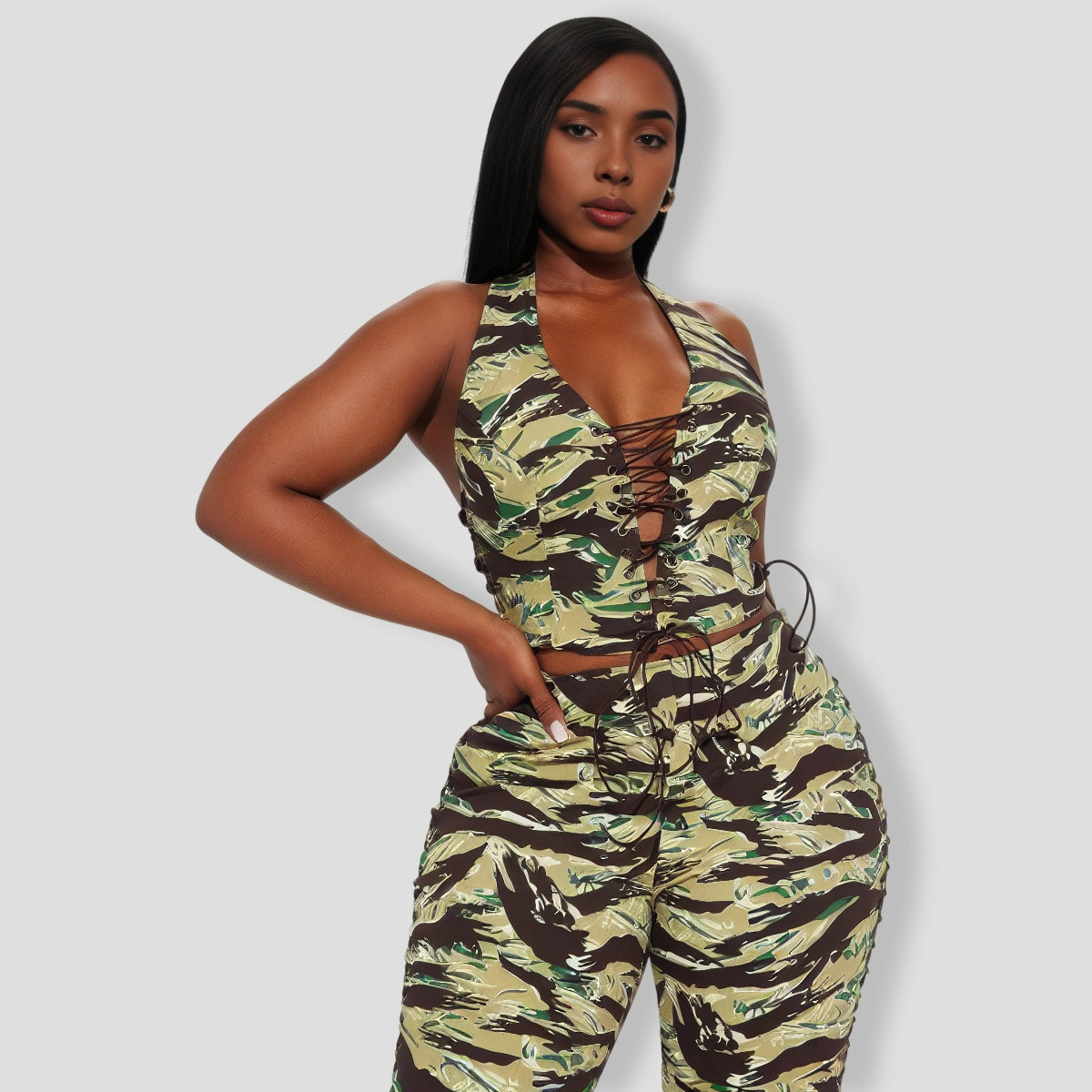 Country Time Pant Set - Olive combo