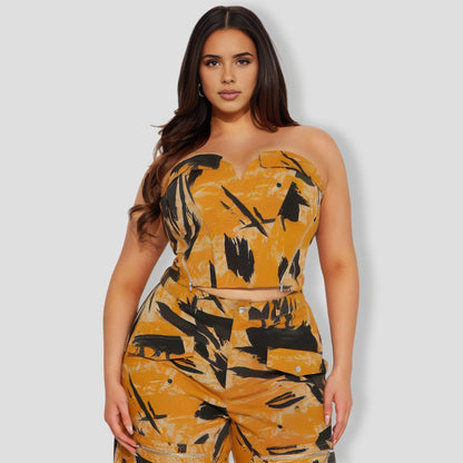 The Go Cargo Pant Set - Orange combo