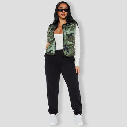 Not Seen Camo Puffer Vest Set - Camouflage