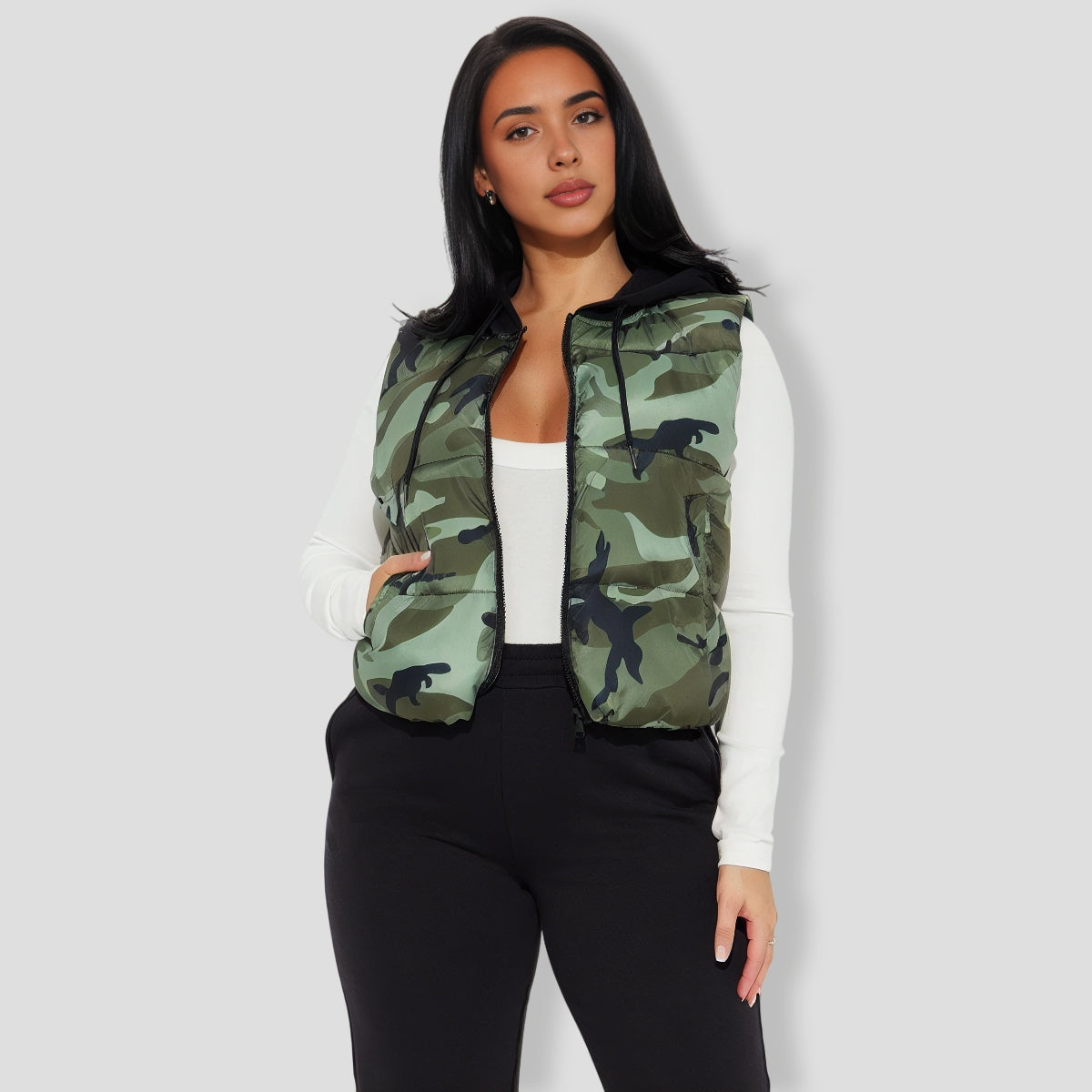 Not Seen Camo Puffer Vest Set - Camouflage