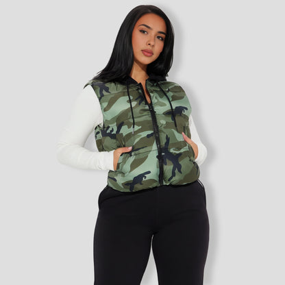 Not Seen Camo Puffer Vest Set - Camouflage