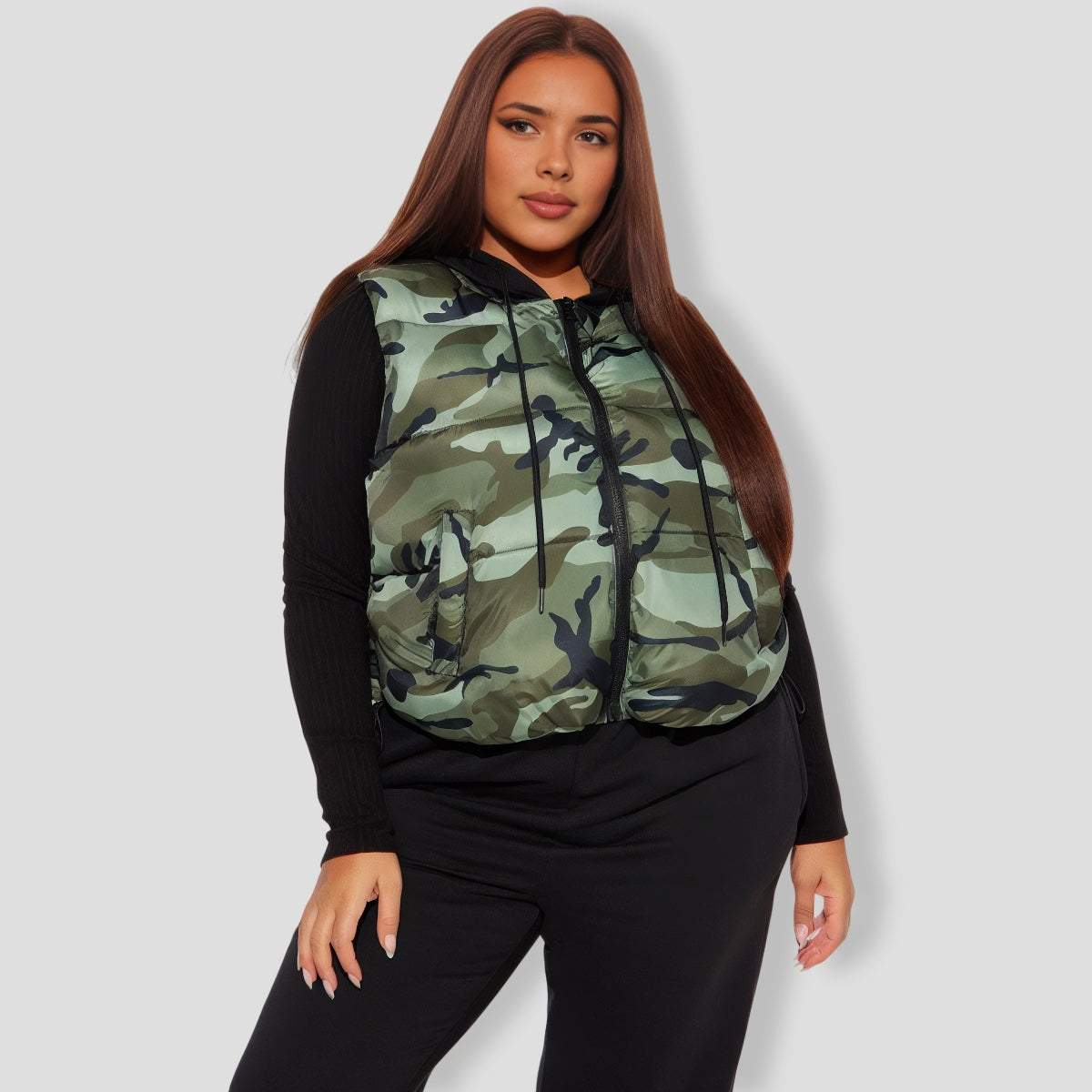 Not Seen Camo Puffer Vest Set - Camouflage