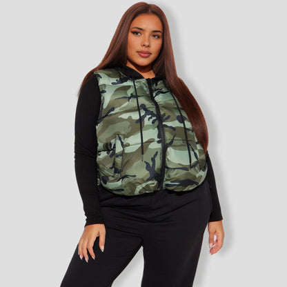 Not Seen Camo Puffer Vest Set - Camouflage