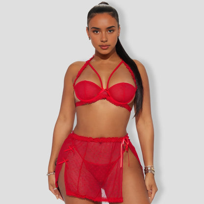 Edgy Red 3 Piece Set