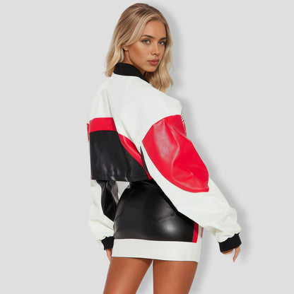 Racing Inspired Faux Leather Skirt Set