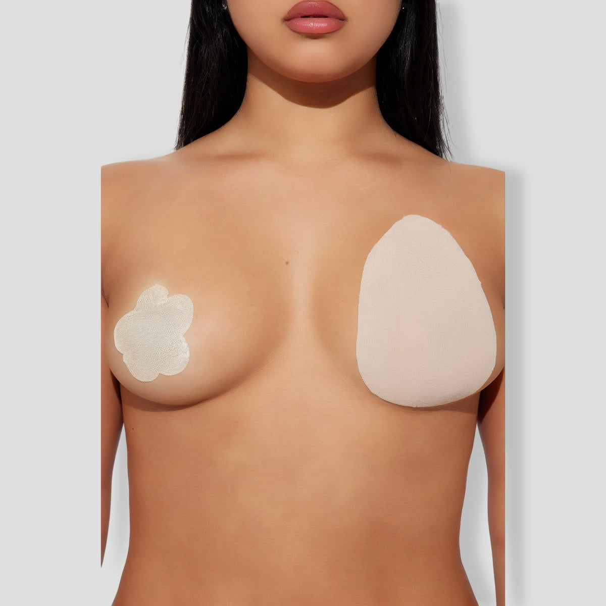Perky And Lifted Stretchy Pastie Nipple Covers - Nude
