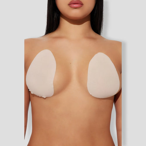 Perky And Lifted Stretchy Pastie Nipple Covers - Nude