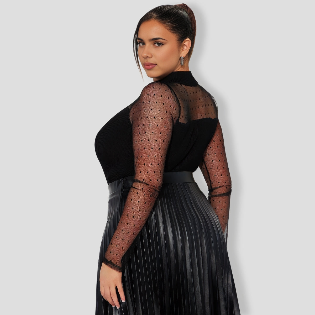 Ravenna Black Mesh Bodysuit