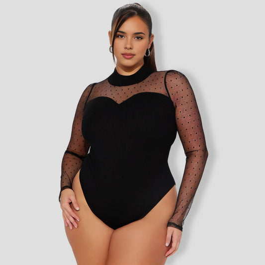 Ravenna Black Mesh Bodysuit