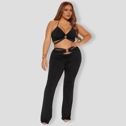 Samantha Pant Set - Black
