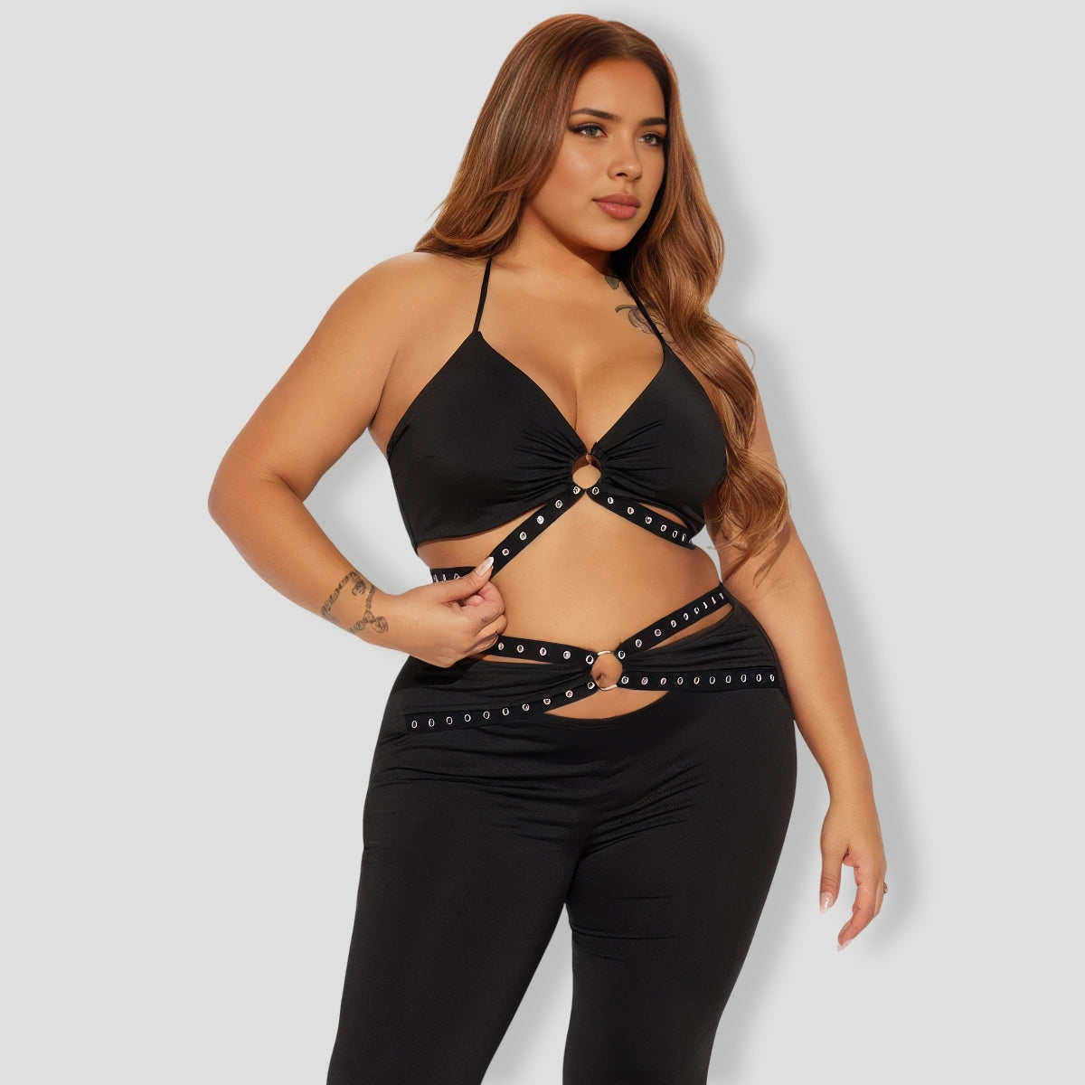 Samantha Pant Set - Black