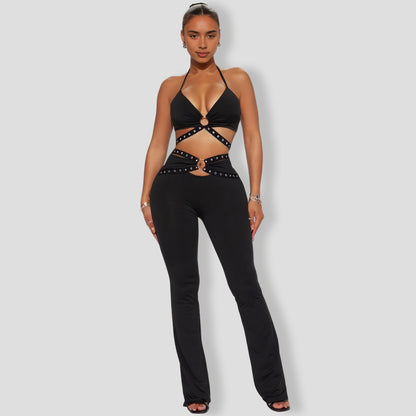 Samantha Pant Set - Black