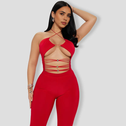 Sassy Mood Pant Set - Red