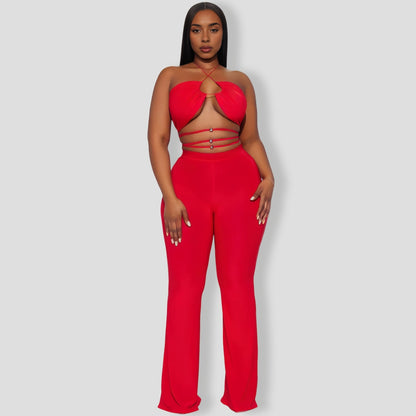 Sassy Mood Pant Set - Red