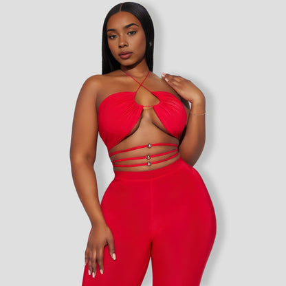 Sassy Mood Pant Set - Red