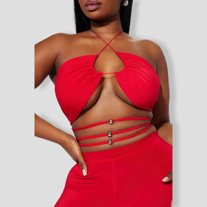 Sassy Mood Pant Set - Red