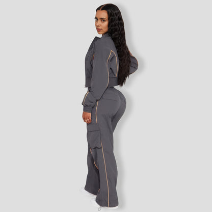 Steal The Moment Windbreaker Pant Set