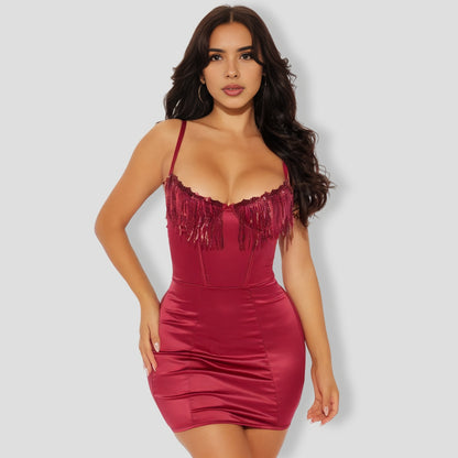 Open Back Sequin Chemise