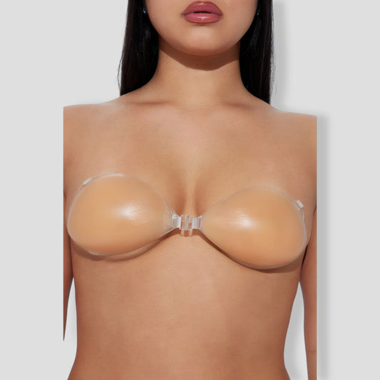 Strapless Backless Silicone Sticky Bra - Nude