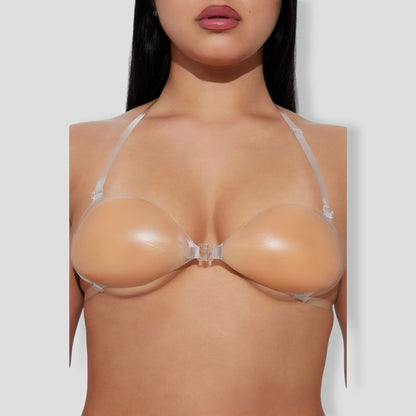 Strapless Backless Silicone Sticky Bra - Nude