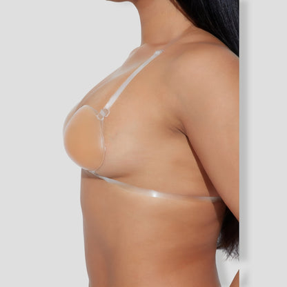 Strapless Backless Silicone Sticky Bra - Nude