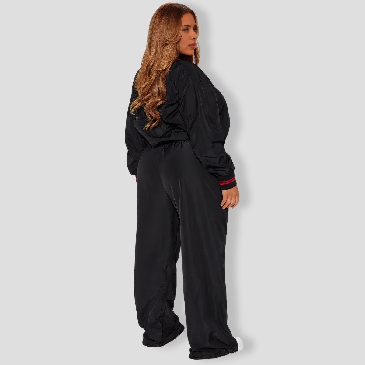 Twenty Three Windbreaker Pant Set - Black