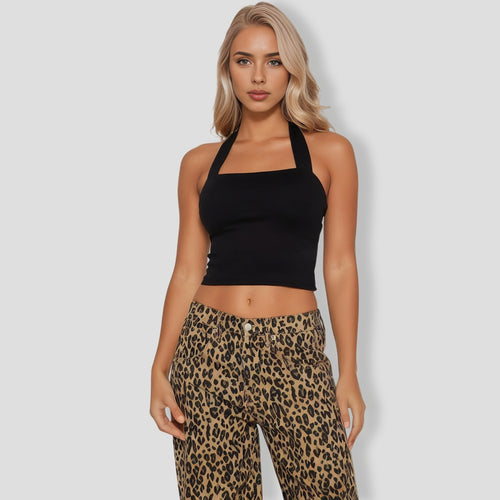 Black Halter Top