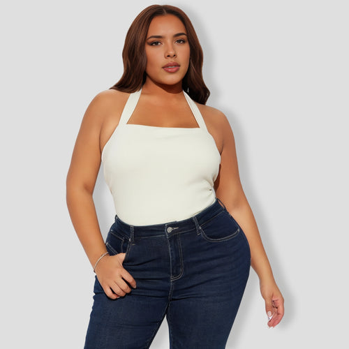 Cream Halter Top