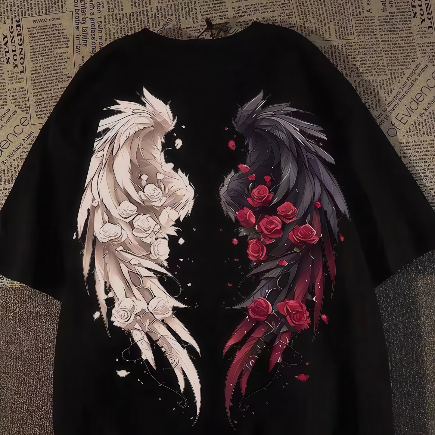 Angel Wings and Roses