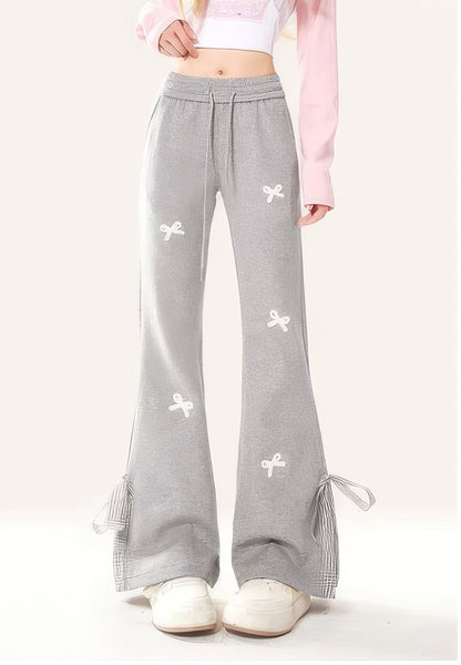 Bow-Tie Casual Flare Pants