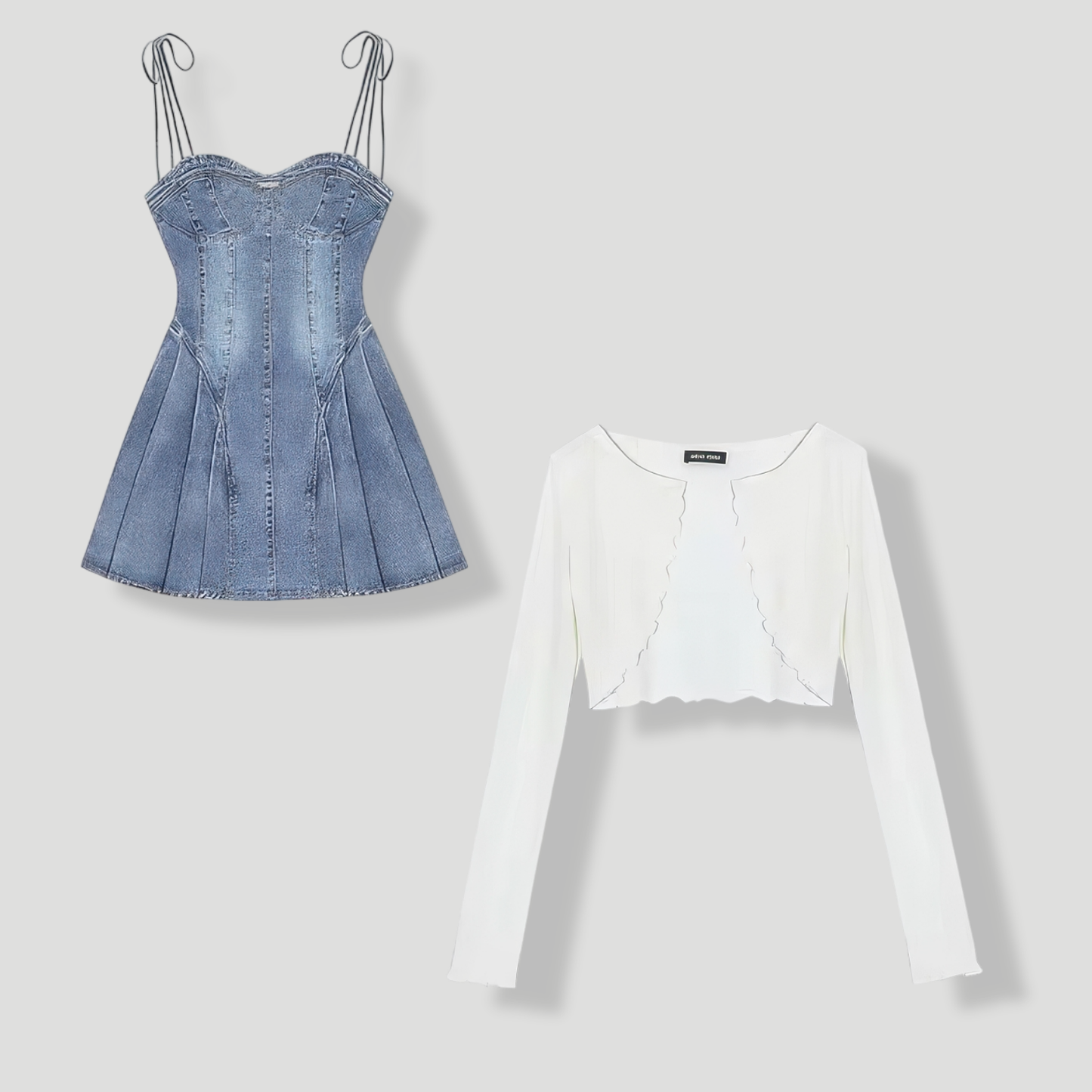 Vintage Denim Dress Set