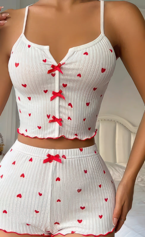 Heart Bow Pajama Set